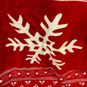 Holiday- Winter Fleece Throw-Snowflake Design-Reversable-From Portugal